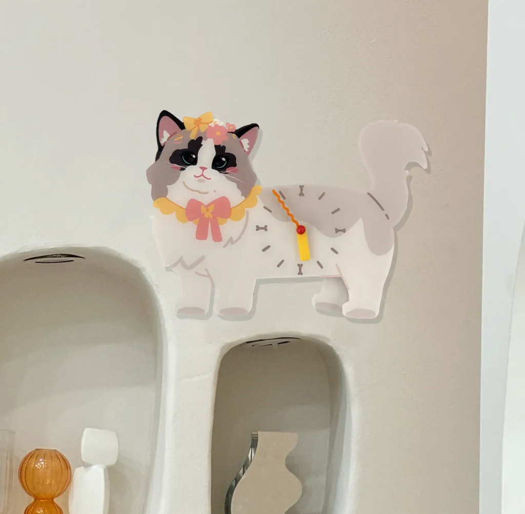 Personalized Pet Wall Clock Custom Wall Clock with Photo Unique Wall Art for Pet Lovers
