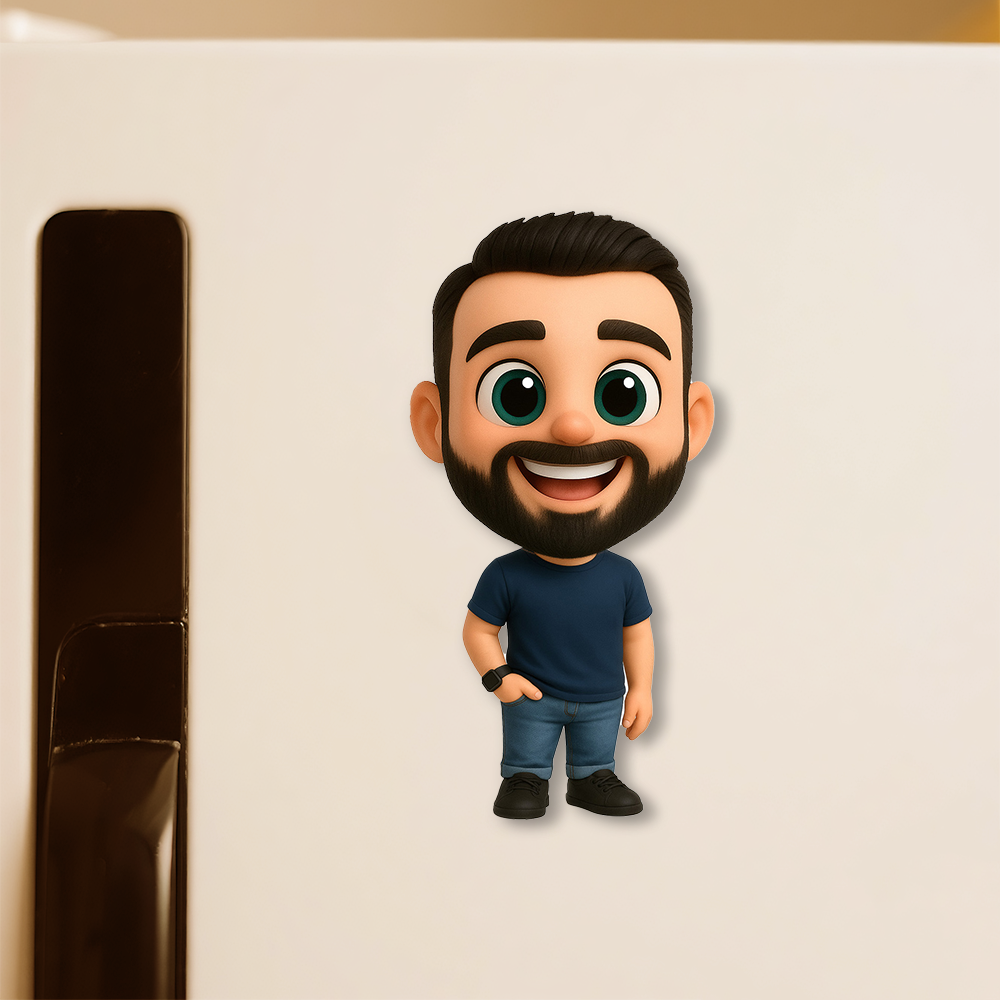 Custom 3D Cartoon Fridge Magnet from Photo Personalized Mini Character Magnetic Gift Unique Decoration for Him or Her - soufeelus