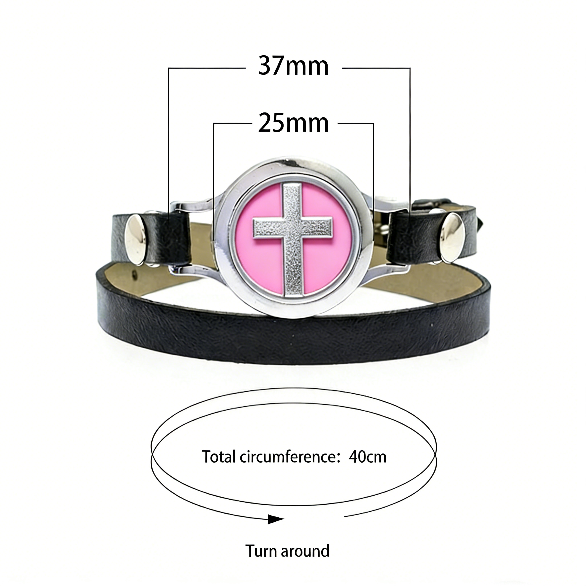 Aromatherapy Essential Oil Cross Bracelet Adjustable Length Stainless Steel Fragrance Bracelet Perfume Bracelet Best Gifts For Couple
