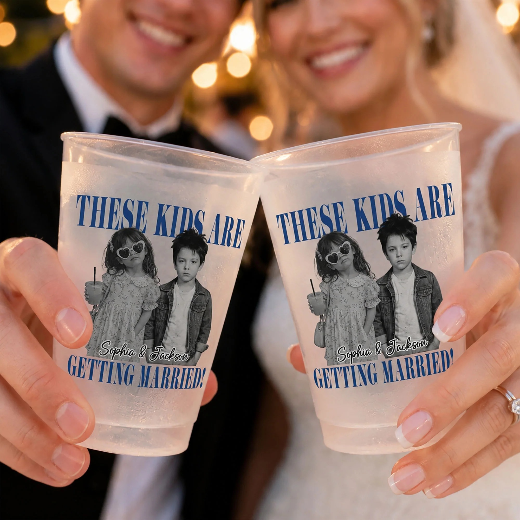 These Kids Are Getting Married! - Wedding Party Favor, Bachelor, Hen's Pary - Personalized Cups