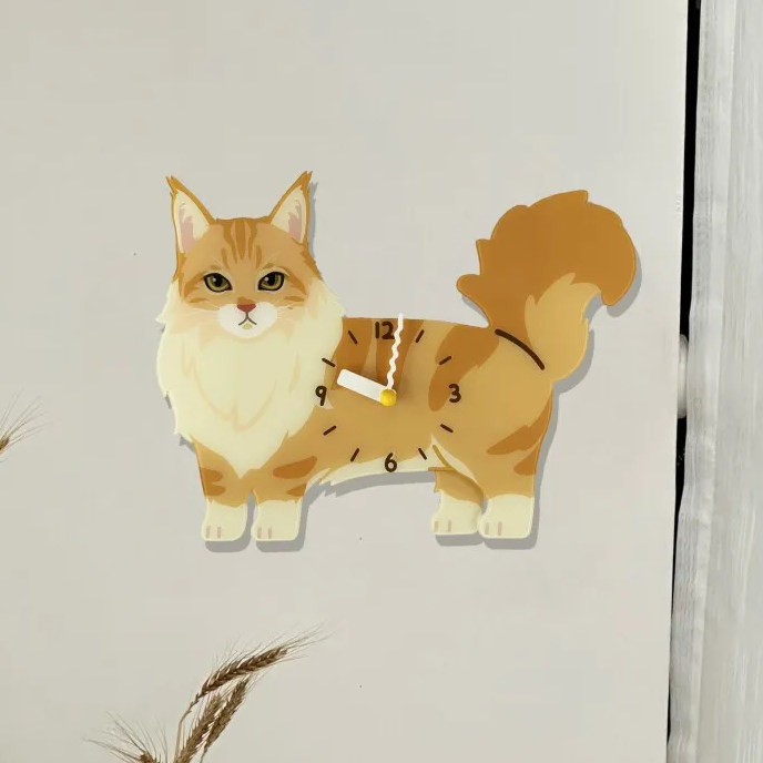 Personalized Pet Wall Clock Custom Wall Clock with Photo Unique Wall Art for Pet Lovers