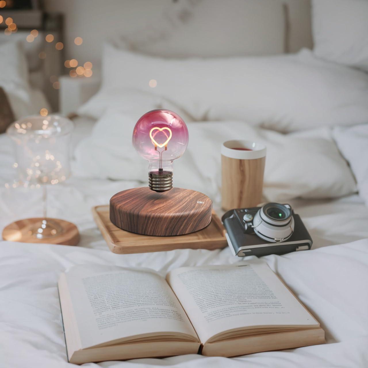 Levitating Lamp Magnetic Levitation Ambient Lighting Led Night Light Bulb Ornaments Home Office Table & Room Desk Decor Cool Tech Gifts