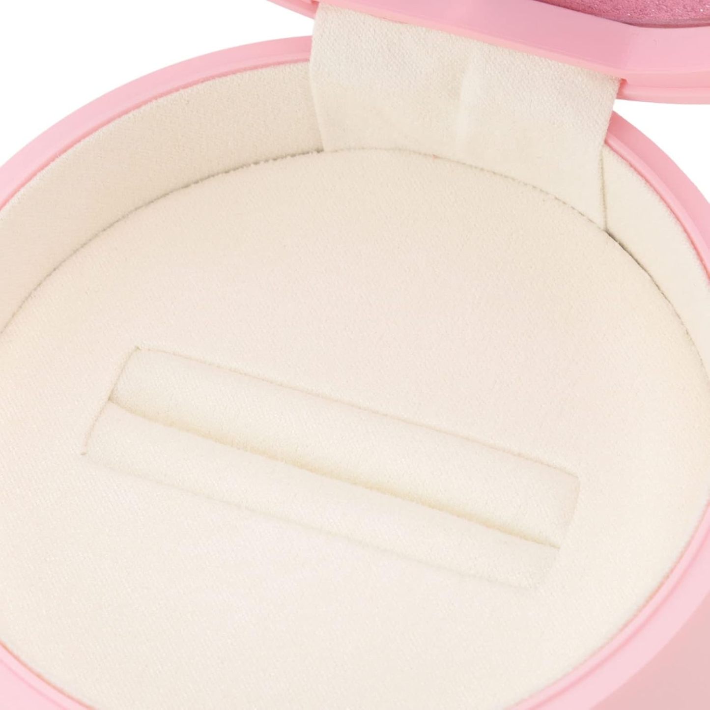 Necklace Pendant Box Jewelry Box Gift Boxes Single Neckline Box Pendant Wheel Round Jewelry Gift Case LED Light Clamshell Small for Proposal White & Pink