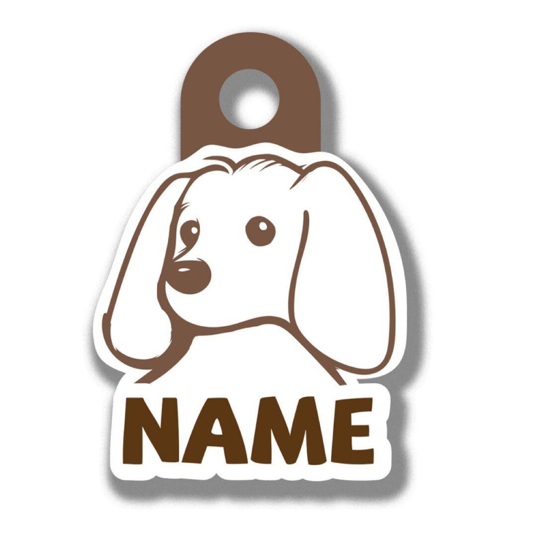 Custom Name Dog Tag with Personalized Outline Dog ID Tag Gift for Pet Lover