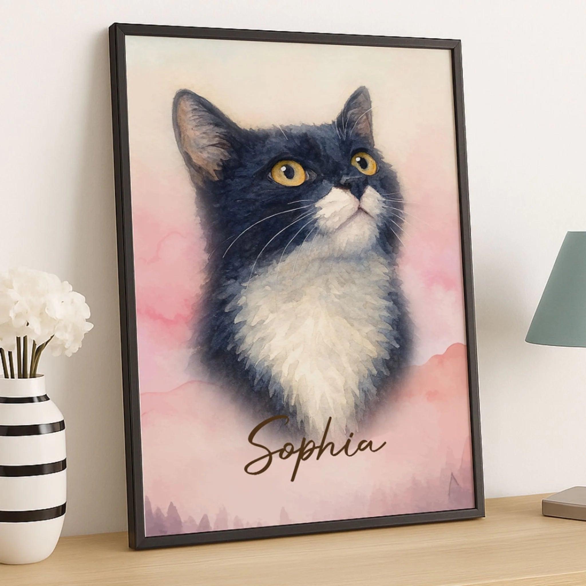 Custom Photo Vertical Poster, Canvas - Personalized Pet Memorial Sympathy Gifts For Dogs, Cats - Sweetest Face, Purest Love detail