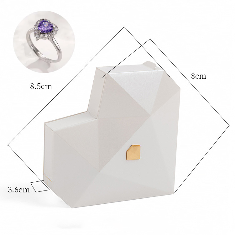 Heart Ring Box with Heart Promise Ring Open Adjustable Ring Multicolor Gift For Lover For Her