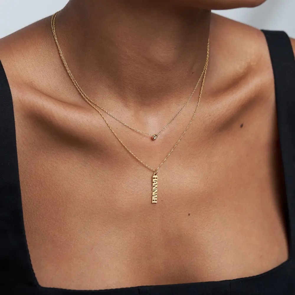 Custom Chain Name Necklace Multi-name Necklace Diamond Name Necklace Gift For Her