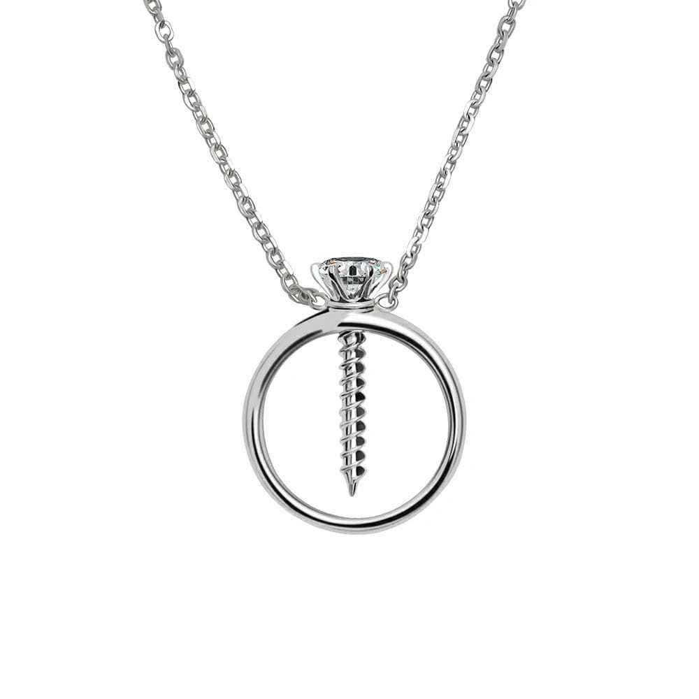 Screw & Silver Ring Pendant Necklace of Resilience: Love Through Adversity
