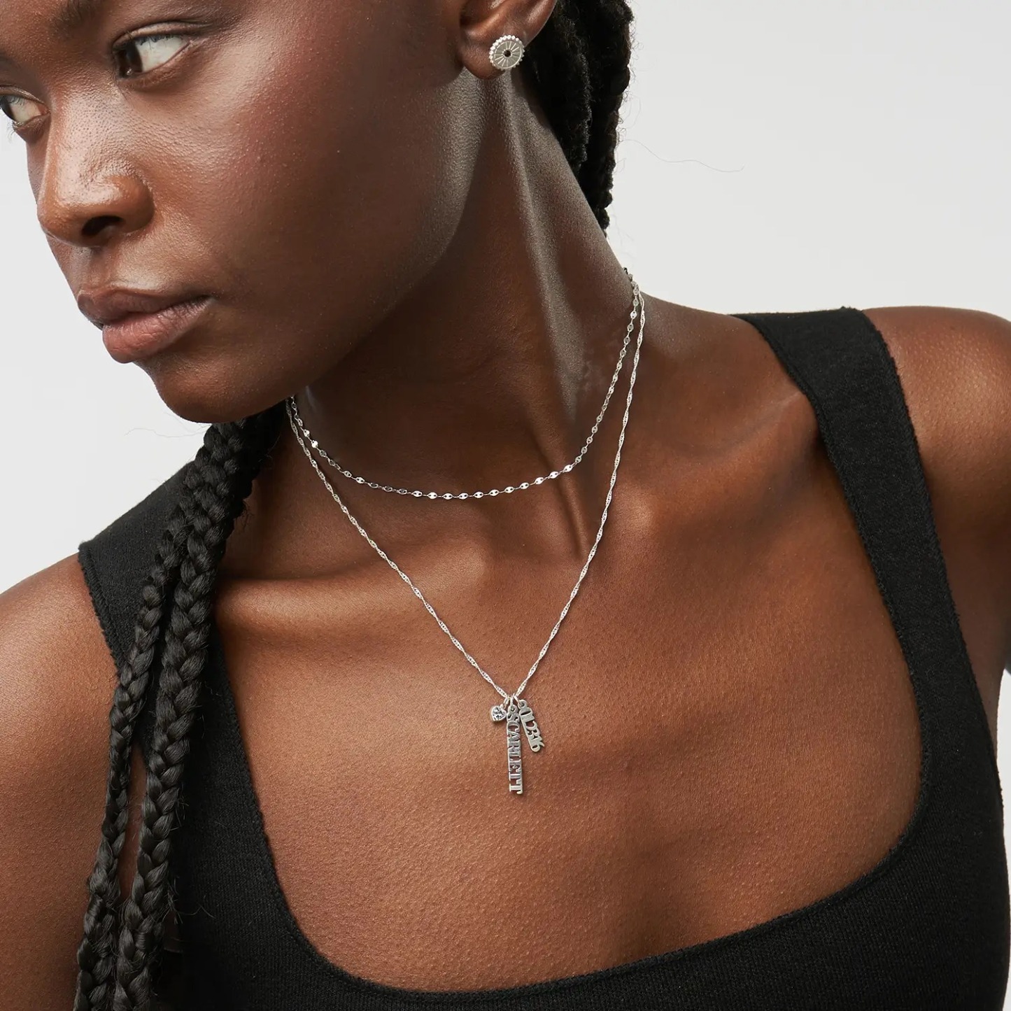 Custom Chain Name Necklace Multi-name Necklace Diamond Name Necklace Gift For Her