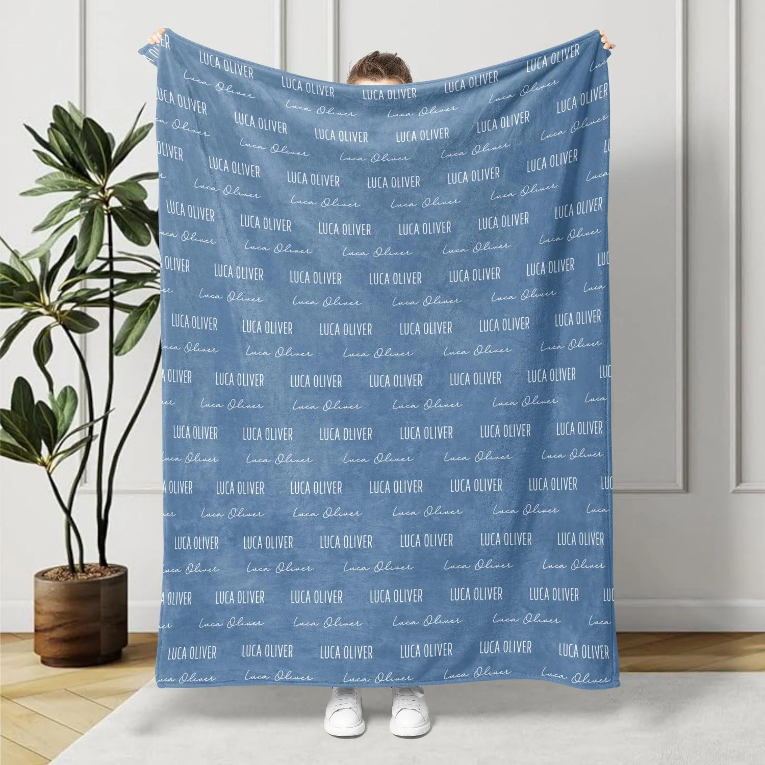 Custom Baby Blanket with Name Personalized Name Blanket Newborn Hospital Blanket Custom Baby Gift Baby Name Swaddle