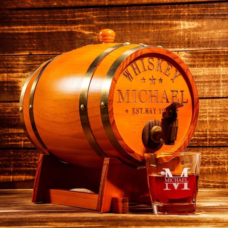 Personalized Engraved 3L Mini Wood Whiskey Barrel