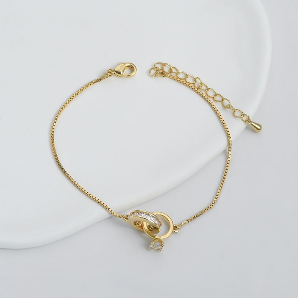 Interlocking Diamond Bracelet Classic Bangles Gift For Her - soufeelus