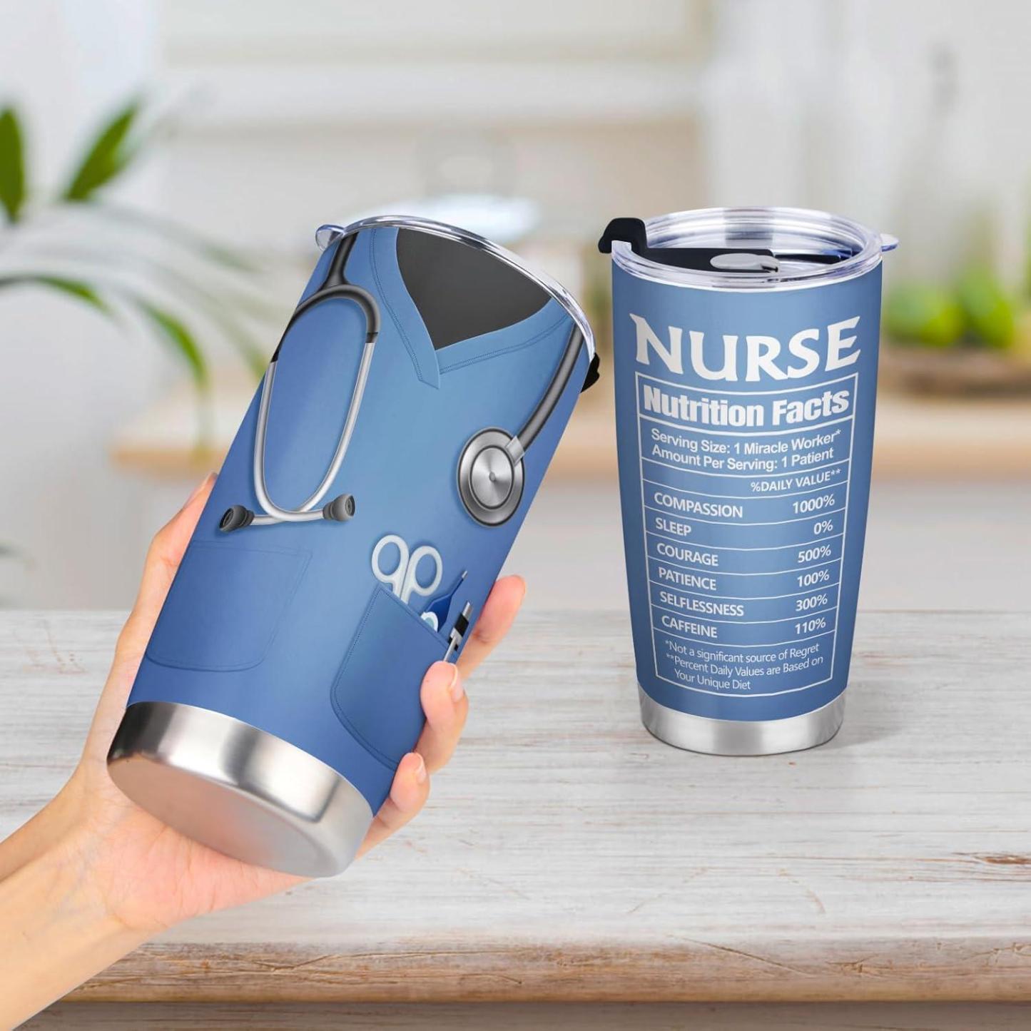Nurse Gifts for Women Men 20 Oz Nurse Tumbler Cup Nurse Practitioner Gifts Nurses Week Gifts for Nicu Nurse School Nurse Appreciation Gifts Coffee Cup
