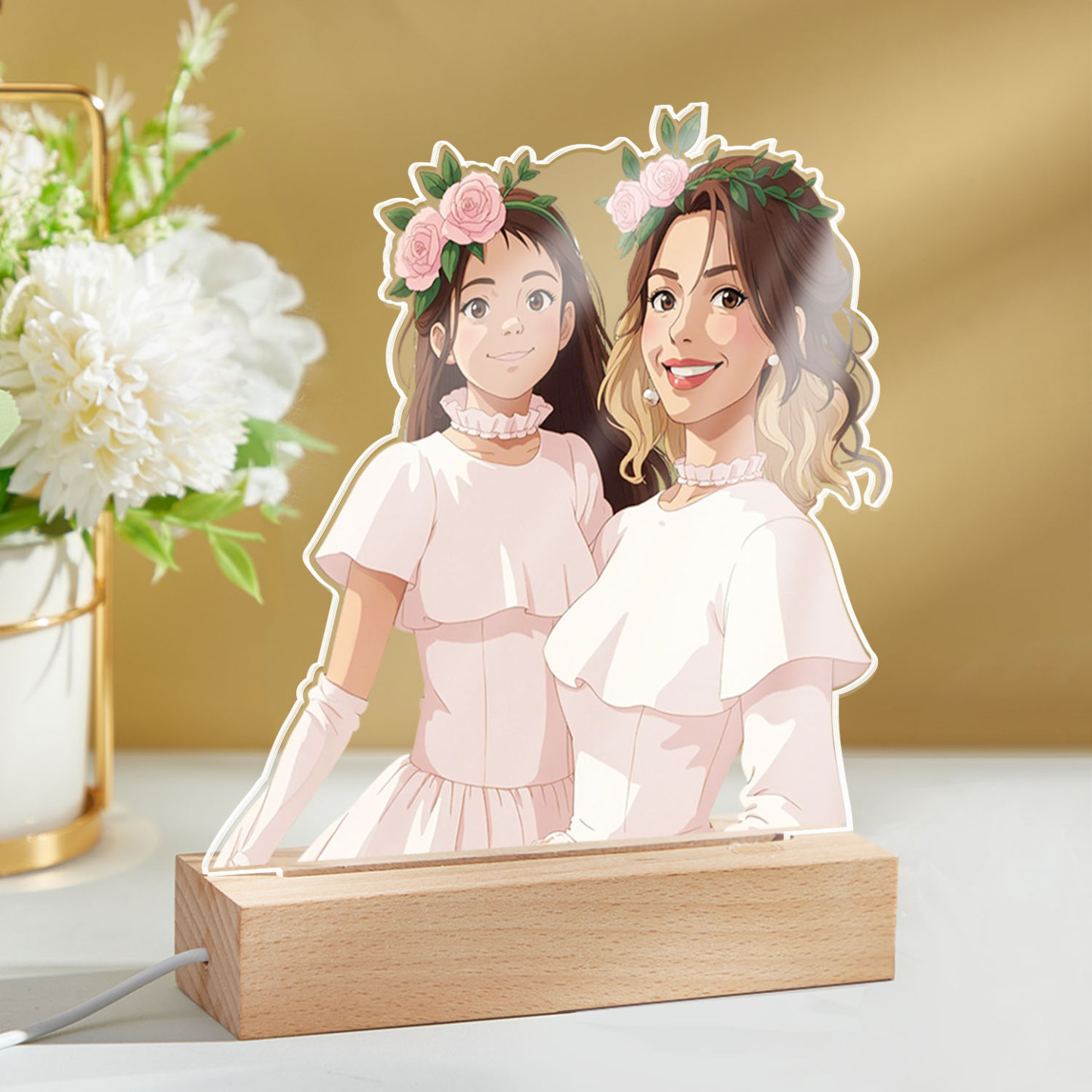 Custom Photo Gibli Style Personalized Night Light with Your Photo