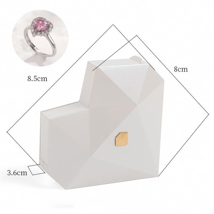 Heart Ring Box with Heart Promise Ring Open Adjustable Ring Multicolor Gift For Lover For Her