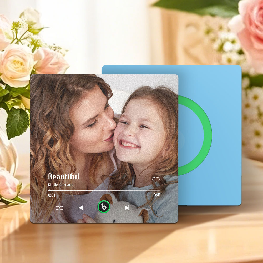 Custom Music Fridge Magnet New 4.0 Upgrade Colorful Frame Album Fridge Magnet Music Wall Photo Sticker Music Movement That Can Be Played Mother's Day Gifts for Mom - soufeelus
