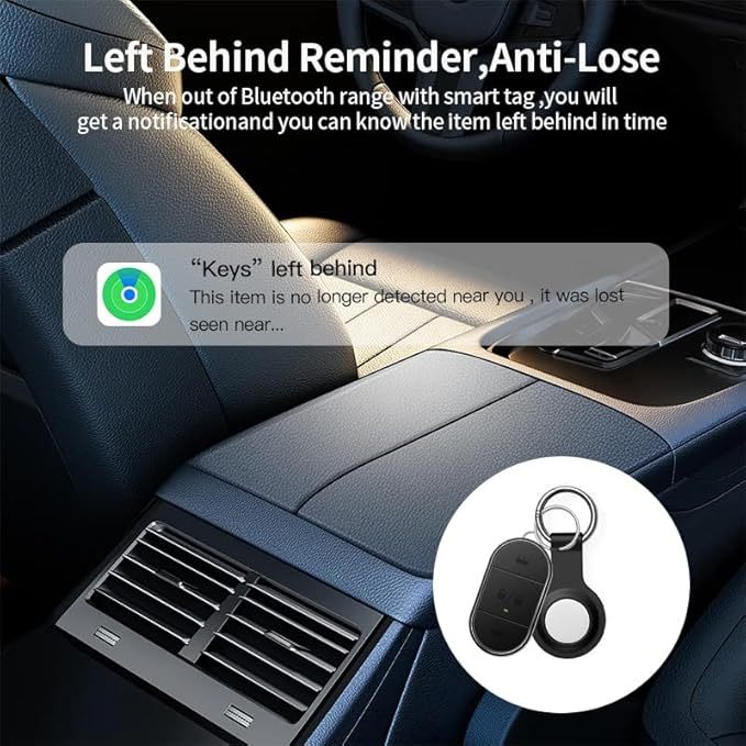 Mini GPS Tracker for Vehicles Hidden No Monthly Fee Real Time Car Tracker Device Works with Find My iOS Tracking Device for Kids Dogs Cats Elderly Anti-Theft Car GPS Tag