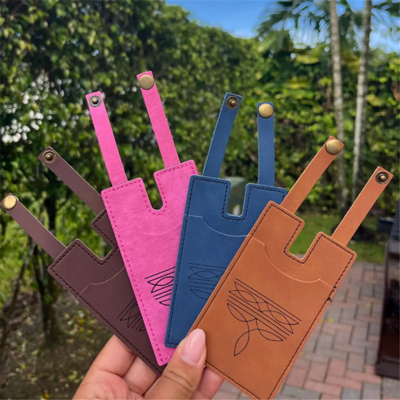 Custom Engraved Leather Boot Wallet – Snap Strap Western Boot Wallet, Hands-Free Rodeo & Concert Boot Strap Wallet