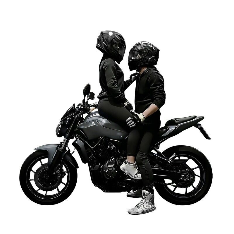 Personalized Motorcycle Couple Acrylic Desk Plaque – Custom Name Motorbike Desk Decor, Romantic Gift for Couples & Motorcycle Lovers detail