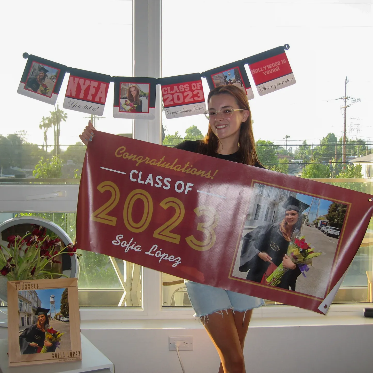 Graduating Class Of Personalized Photo Banner Graduation Gifts For Friends For Her For Him