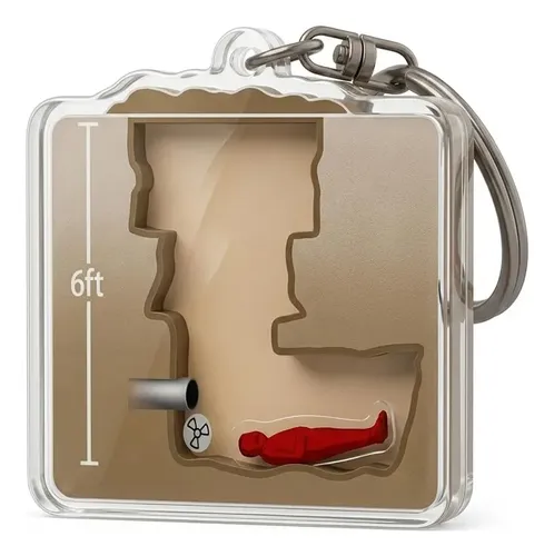Hiding Place Acrylic Keychain Internet History Meme Bag Charm Novelty Hole Diagram Pendant Unique Gag Gift for History & Meme Lovers