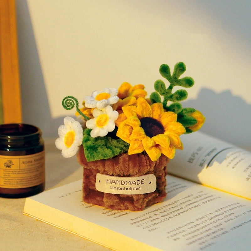 DIY Chenille Stem Flower Pot Material Kit Best Mother’s Day Gift