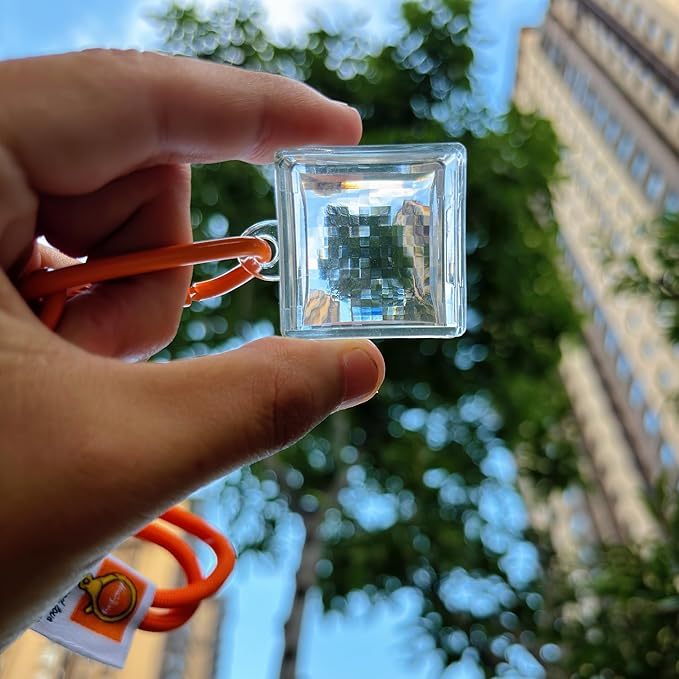 Pixel Filter Keychain Mosaic Filter Keychain Pixel Stylized Lens Pixel Window Keychain - soufeelus