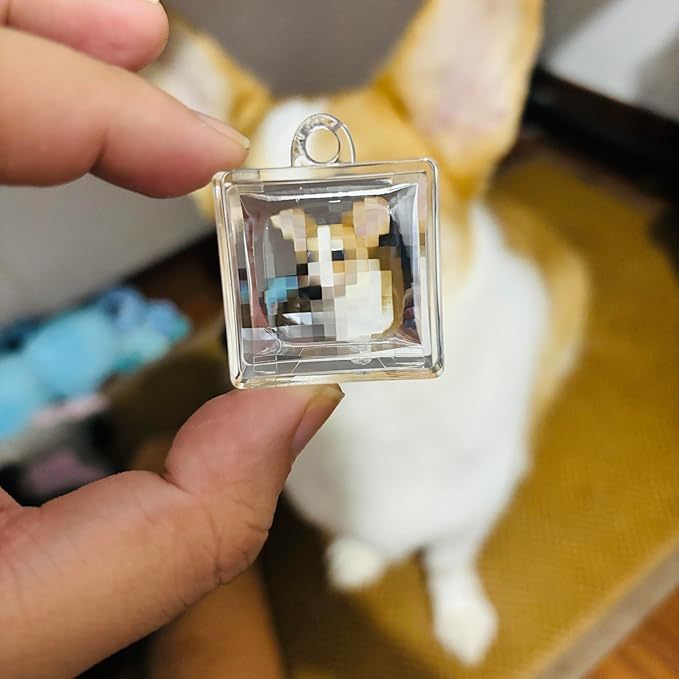 Pixel Filter Keychain Mosaic Filter Keychain Pixel Stylized Lens Pixel Window Keychain - soufeelus