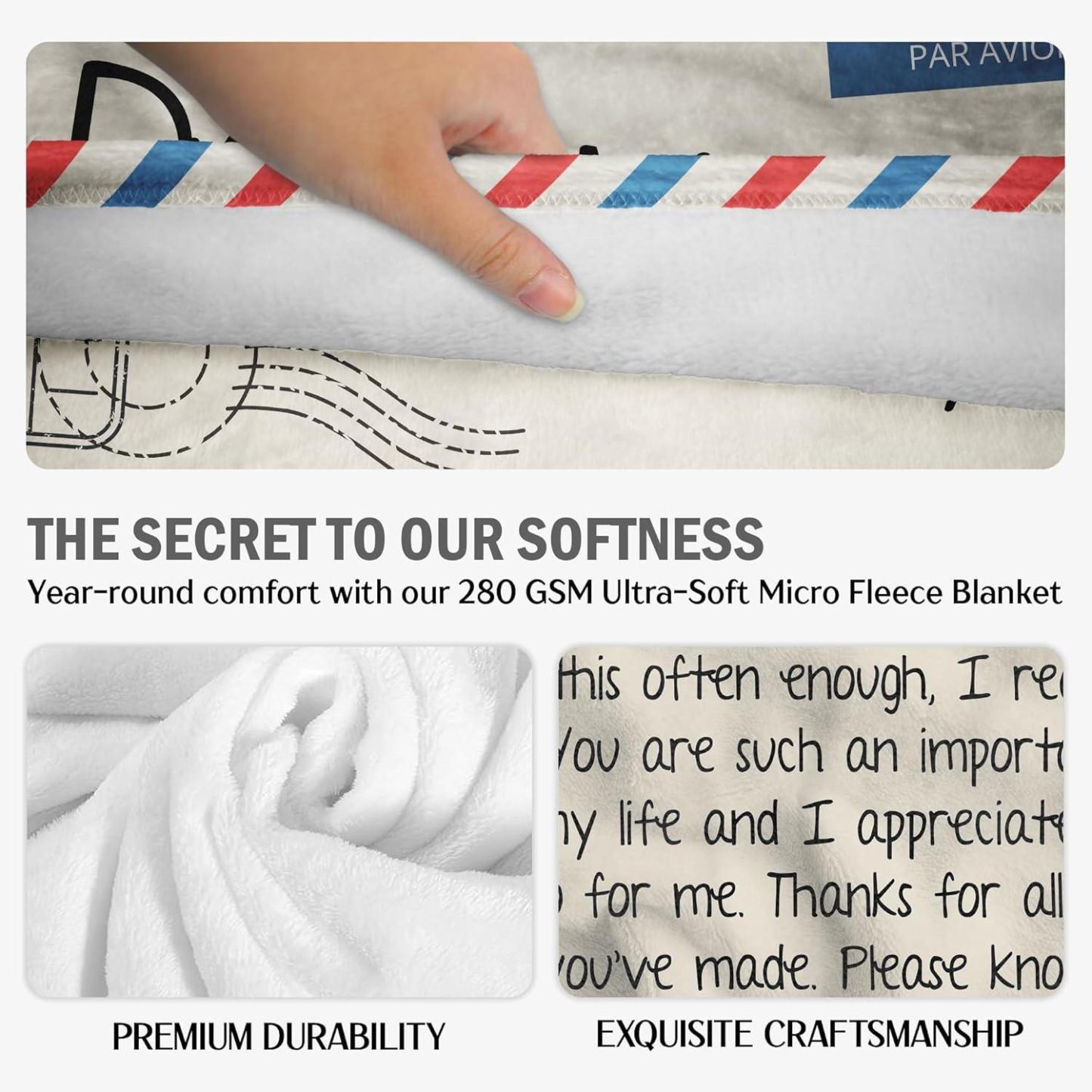 Gift for Mom from Daughter Son - Best Mom Ever Soft Fleece Throw Blanket 60x80 in - Mothers Day Birthday Gifts for Women Mama, Present for Stepmom Mother-in-Law