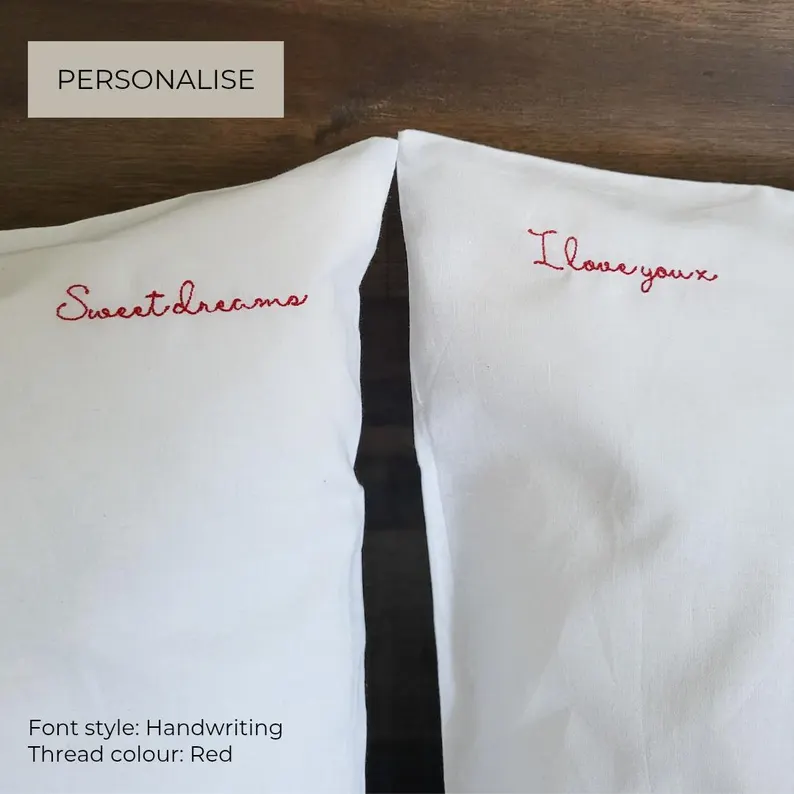Custom Embroidered Pillowcase The Love Note Pillowcase 商品缩略图