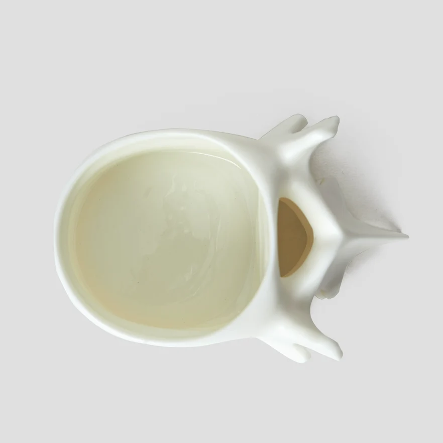 Spine Coffee Cup Mug Ceramic Vertebrae Shaped Mug Artistic Spine Bone Handle Coffee Cup Gothic Decor Halloween Medical Student Doctor Gift