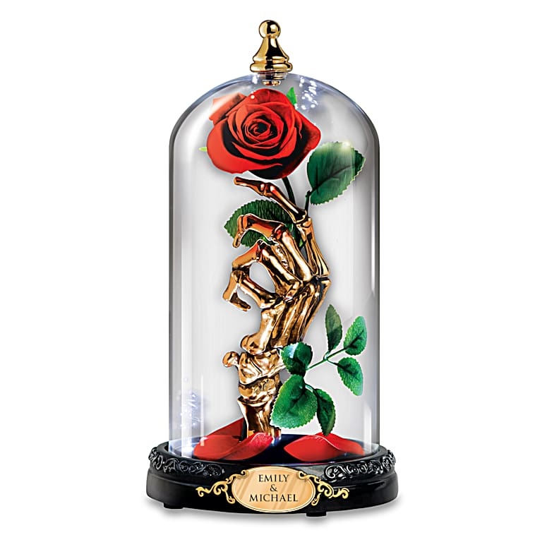 Illuminated Rose Dome Personalized With Your Two Names