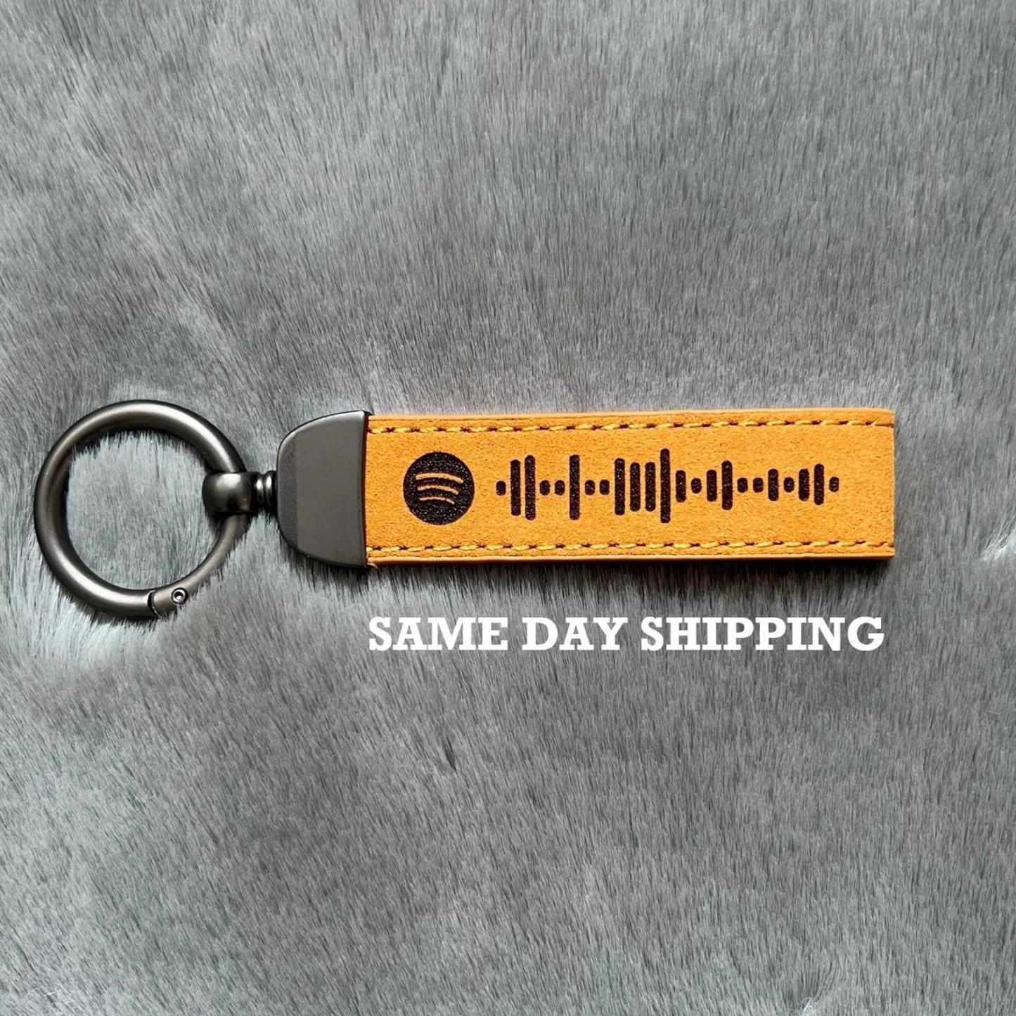 Custom Music Keychain Gift With Song BarCode Gift For Her Boyfriend, Girlfriend Gift For Him Best Seller Personalized Spotfy Playlist Gift