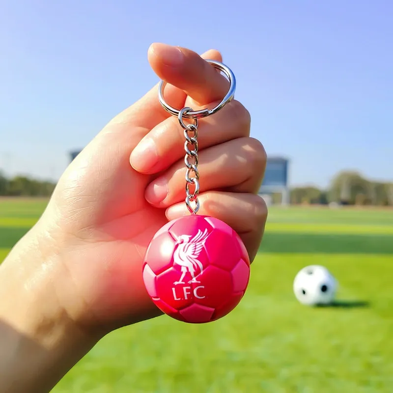 Mini Football Pendant Keychain Real Madrid Pendant World Cup Souvenir Birthday Gift For Boys Fans