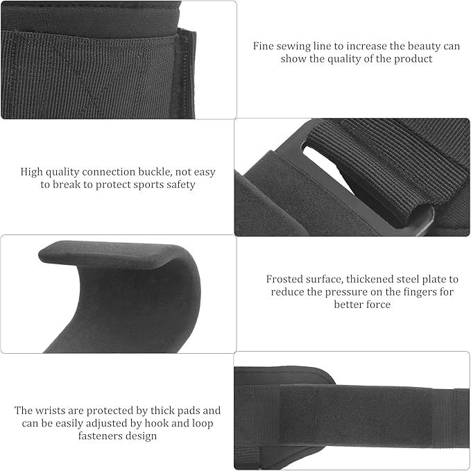 1PCS Fitness Weight Lifting Hooks Non-Slip Rubber Coated Hand Grip Support Heavy Duty Power Wrist Straps for Deadlifts Pull Ups