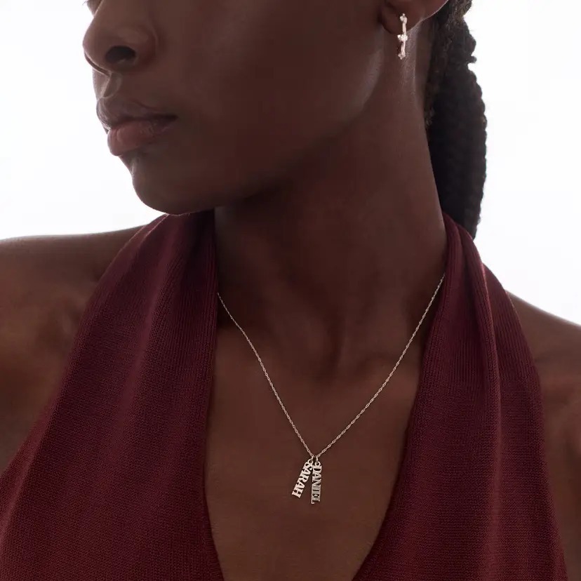 Custom Chain Name Necklace Multi-name Necklace Diamond Name Necklace Gift For Her