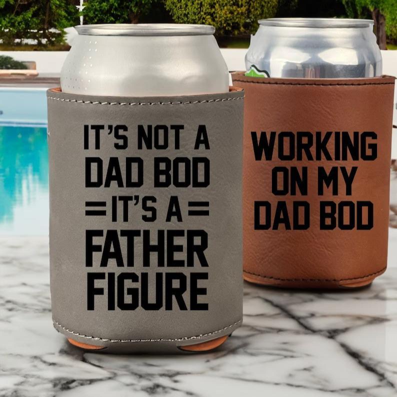 Dad Can Cooler Engraved Gift for Him Funny Fathers Day Gift Funny New Dad Gift Leatherette Engraved Can Cooler Utensils Drink Bottles Drinkware Stylish Handmade Cup Cooler