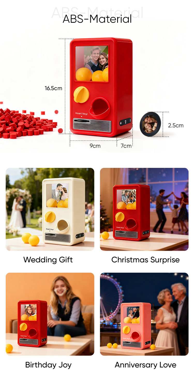 Personalized Music and Photo Music Gachapon Machine Custom Song Mini Record Box Retro Gifts for Her Christmas Gifts detail image 5