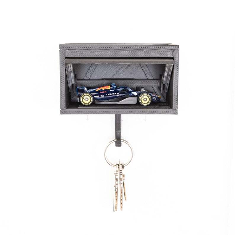 Car Garage Key Holder with Opening Door