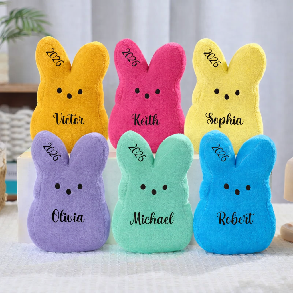 Easter Peeps Bunny Plush Toy,Personalized Peeps Bunnies,Mini Peeps Plush Doll,Easter basket,Baby Easter Gift,Plush Bunny,Custom Peeps Bunny