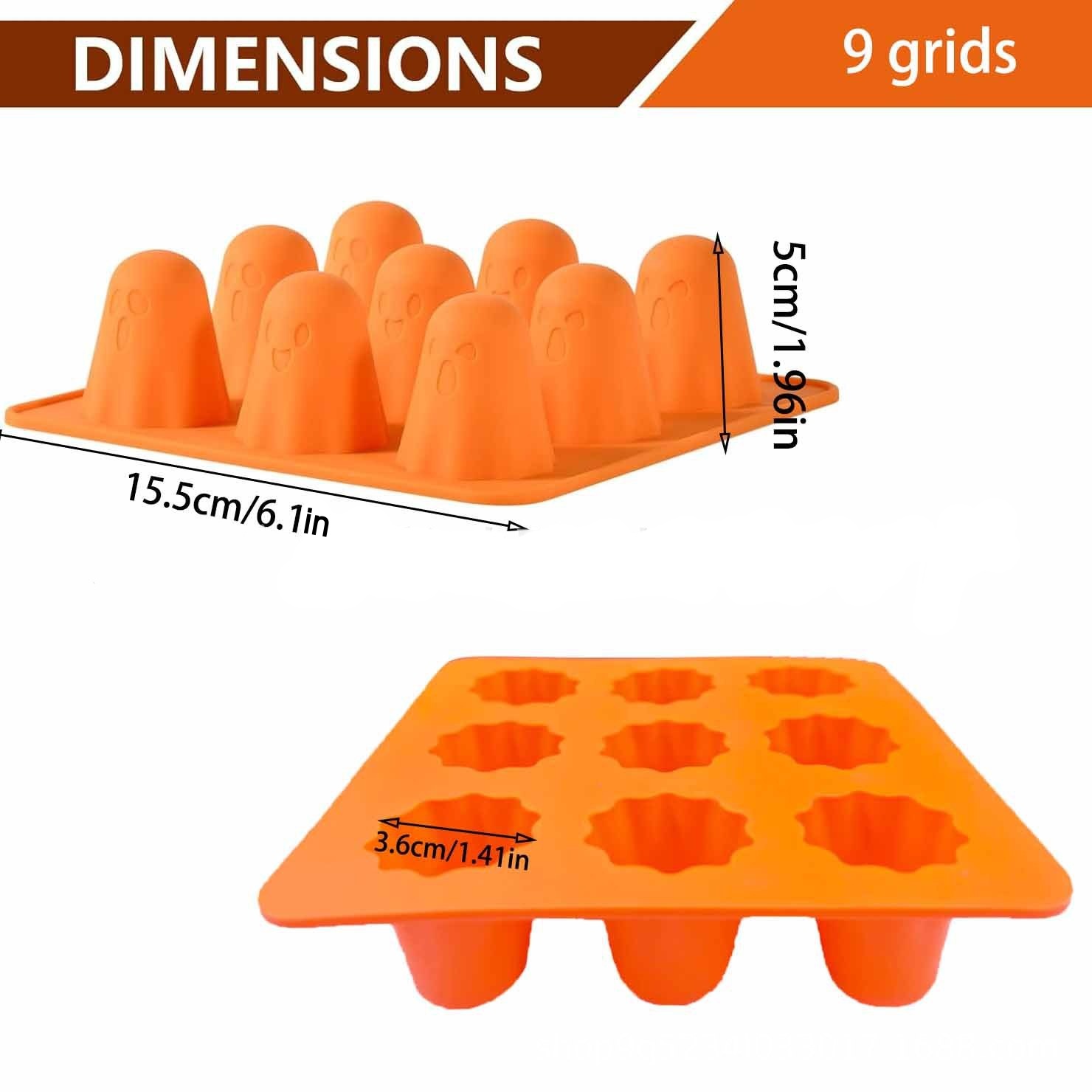 Halloween Ghost Jello Mold Spooky Kitchen Bakery Dessert Silicone Mold