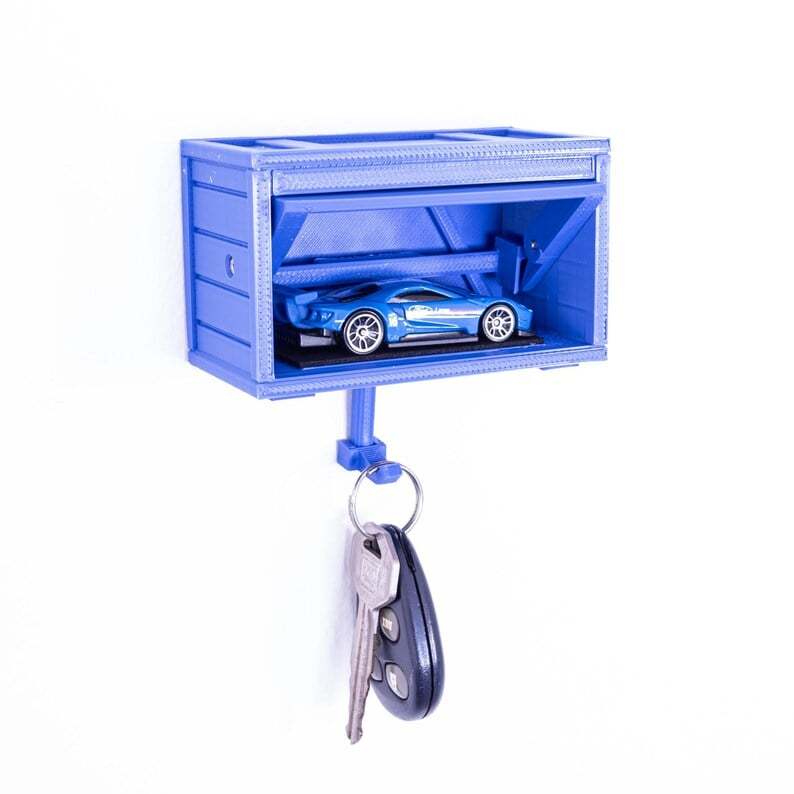 Car Garage Key Holder with Opening Door