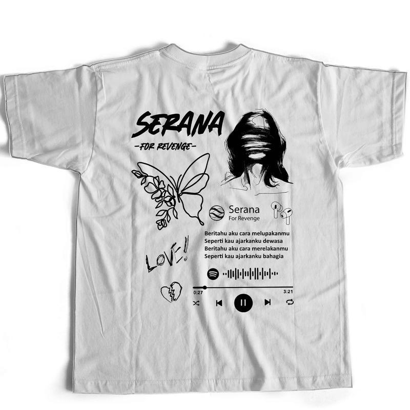[AESTHETIC SPOTIFY] SERANA FOR REVENGE Regular Cotton T-shirt For Men