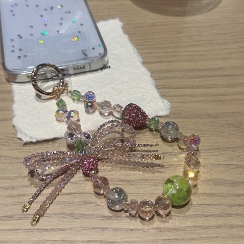 Sparkling Bow Keychain & Phone Chain – Detachable Rhinestone Charm for Keys, Purses, or Phones