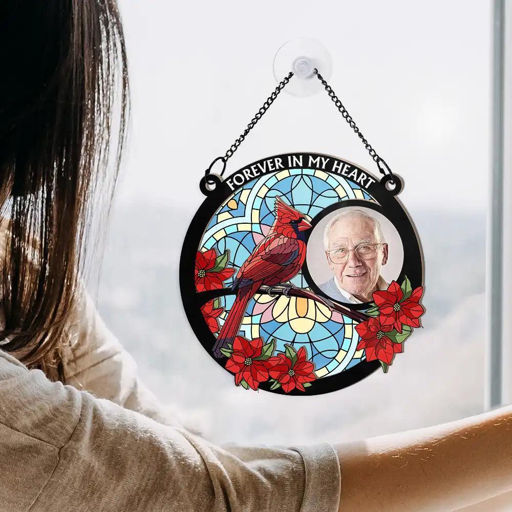 Custom Photo I'm Always With You Memorial - Personalized Window Hanging Suncatcher Ornament