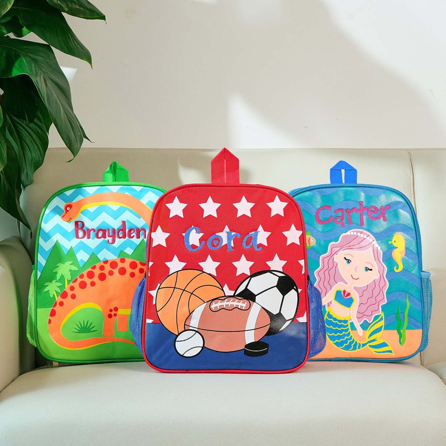 Personalized Name Embroidery Backpack Custom School Bags Back to School Gift for Kids - soufeeltest
