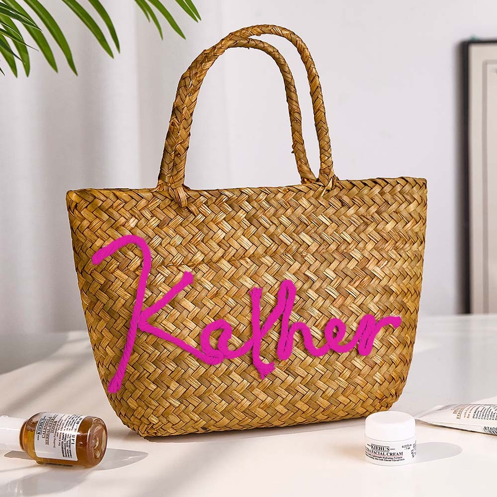 Personalized Handmade Bohemian Bucket Bag with Name Travel Beach Wedding Party Gift for Women - soufeelus