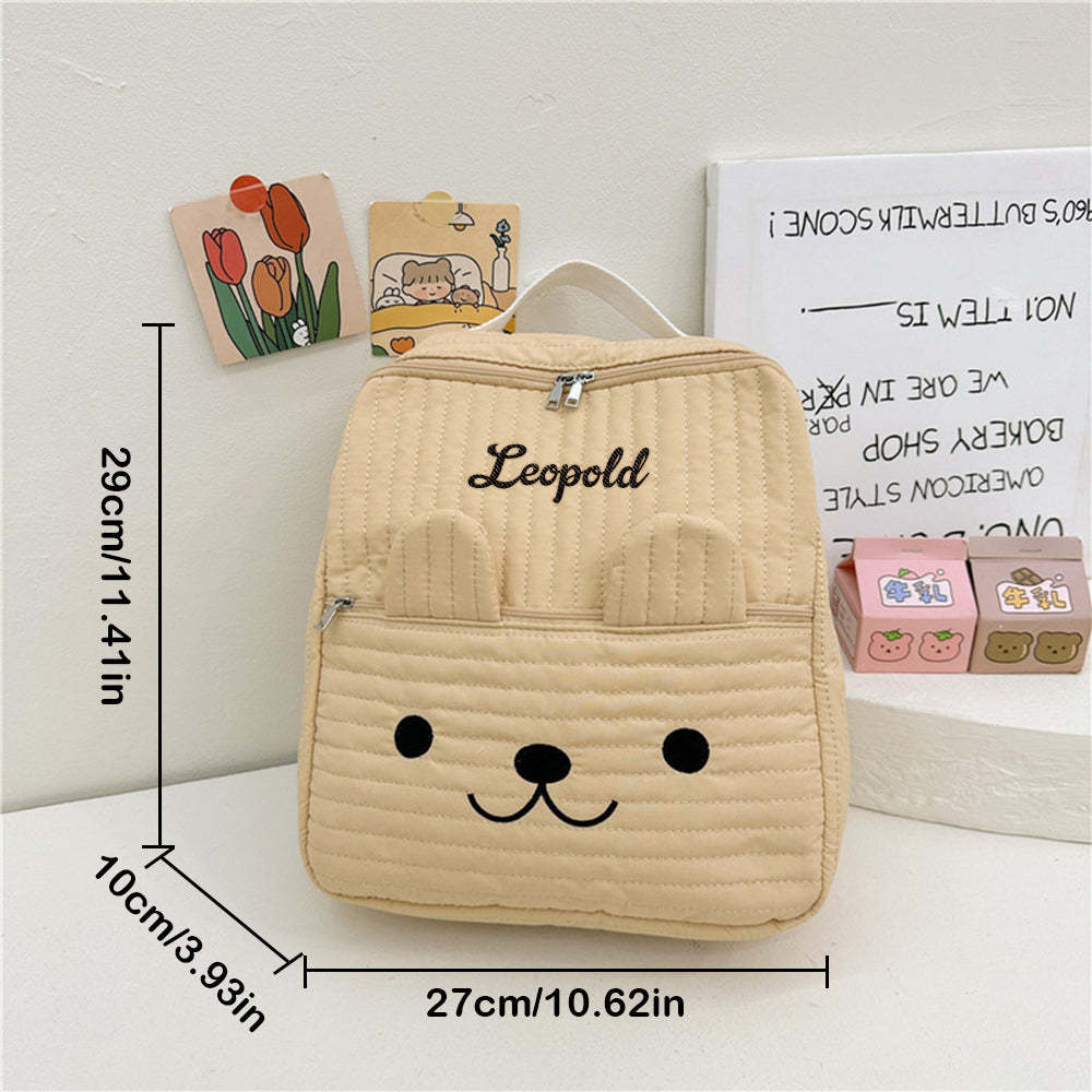 Personalized Name Embroidery Backpack Custom School Bags Gift for Kids - soufeeltest