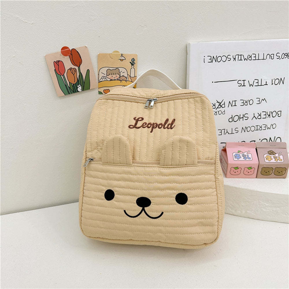 Personalized Name Embroidery Backpack Custom School Bags Gift for Kids - soufeeltest