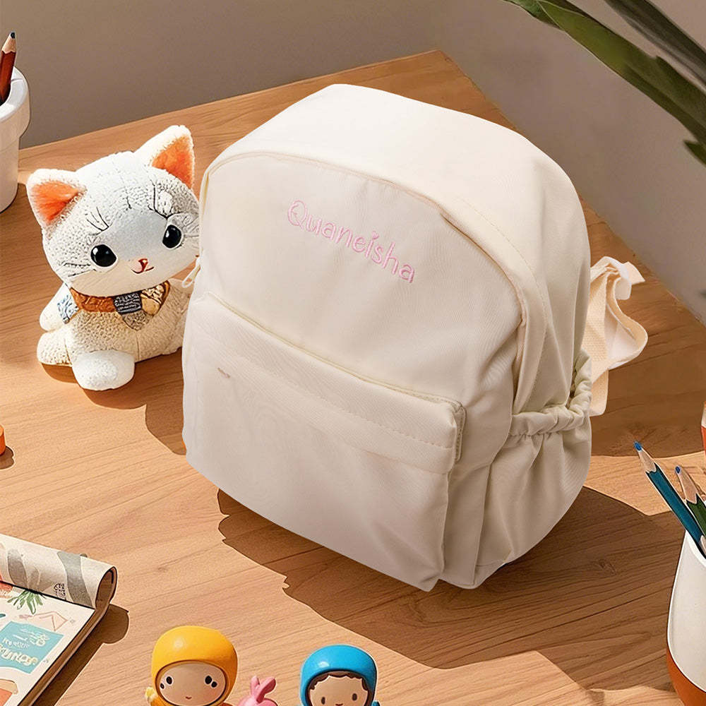 Personalized Name Embroidery Backpack Custom Rabbit Ear Backpack School Bags Gift for Kids - soufeeltest